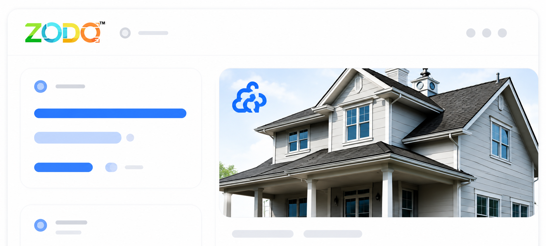 Roofing CRM dashboard